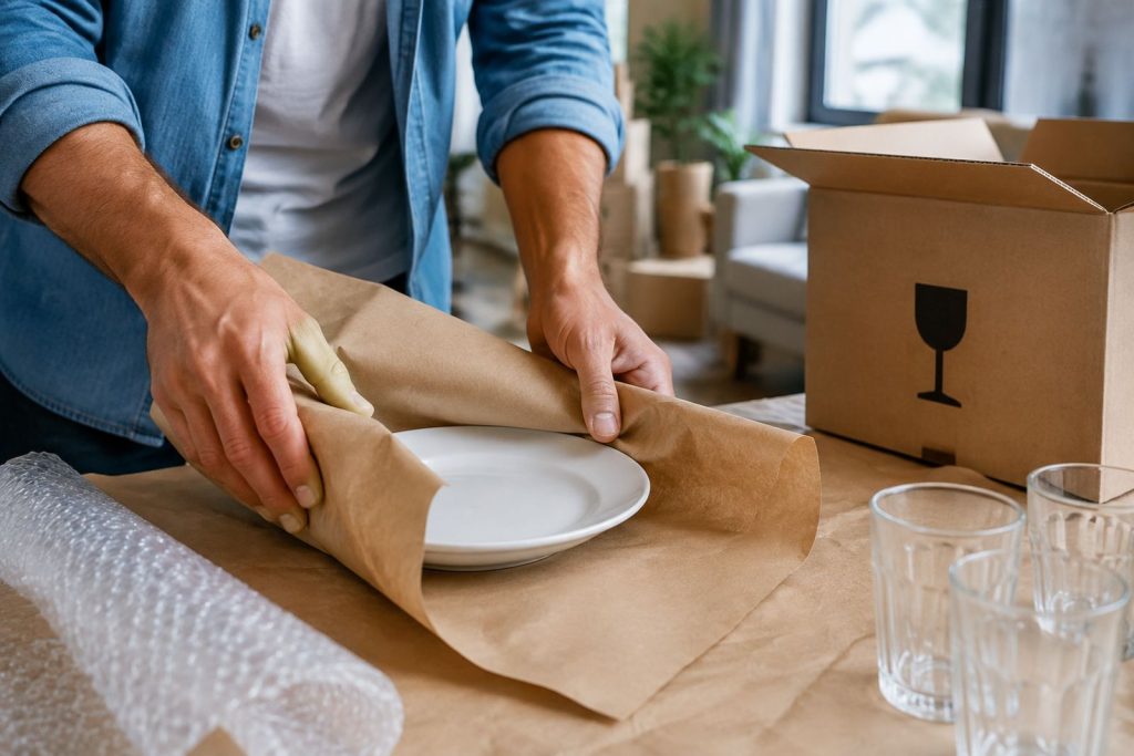 Comment emballer la vaisselle et les objets fragiles sans casse